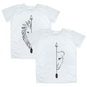 Multi Wash Fabric Customised Couple T-shirt