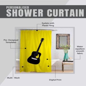 Orange Pattern Shower curtain Personalised Gift 